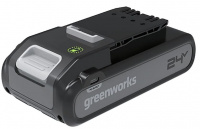 Аккумулятор Greenworks , 24V, 4Ач, с двумя USB-C разъемами 2940407