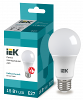 Лампа светодиодная LED 15вт Е27 белый ECO (LLE-A60-15-230-40-E27)