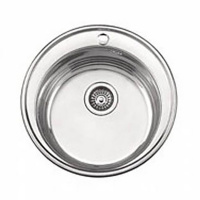 Мойка LEDEME врезная D51 т.0,6 круглая ГЛЯНЕЦ бол.сиф. (L85151-6) (+ сифон)