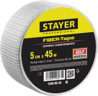 Серпянка самоклеящаяся Professional STAYER FIBER-Tape, 5 см*45 м, 3*3 мм (1246-05-45)