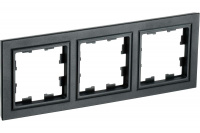 Рамка 3 поста РУ-3-БрЧ черный BRITE  BR-M32-K02