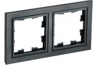 Рамка 2 поста РУ-2-БрЧ черный BRITE  BR-M22-K02