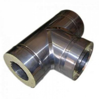 Сэндвич-тройник 90гр. ф150*220 AISI 439/439, 0,5мм/0,5мм (02989)