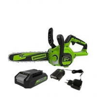 Цепная пила аккумуляторная GreenWorks G24CS25K2, 24V, 25см, c АКБ 2Ач и ЗУ 2007707UA