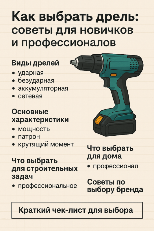 Как выбрать дрель для дома и профессионального использования