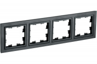 Рамка 4 поста РУ-4-БрЧ черный BRITE  BR-M42-K02