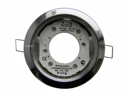 Встр потол свет Ecola GX53 H4 220V GX53 чернен хром 38*106