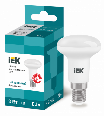 Лампа светодиодная LED рефлекторная 3вт E14 R39 белый ECO LLE-R39-3-230-40-E14