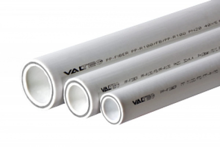 Труба PP-R Valtec армированная стекловолокном, PN 25, ф20*3.4  (белый) VTр.700.FB25.20