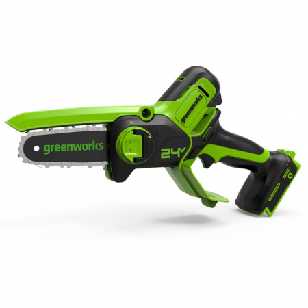 Цепная мини пила аккумуляторная Greenworks GD24CSMNX 24V, 15см, бесщеточная, без АКБ и ЗУ 2008707