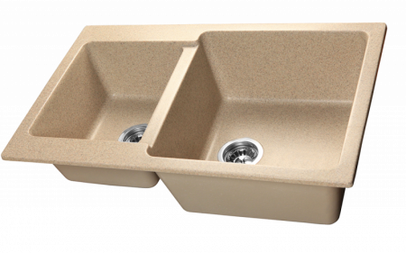 Мойка SANTREK AQUA BOXY SA-B780K 2 чаши 780*510 мм (песок-302) (без сифона) 313782