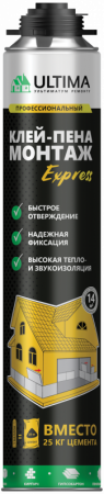 Клей-пена ULTIMA Express МОНТАЖ 750мл (309602)