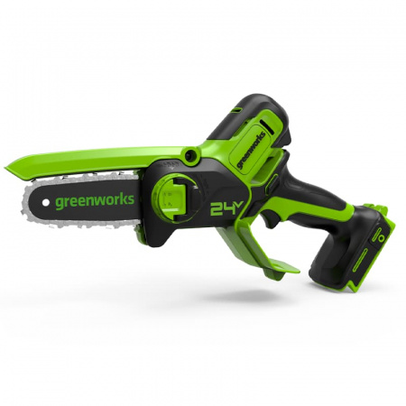 Цепная мини пила аккумуляторная Greenworks 24В, 10см, без АКБ и ЗУ 2008207
