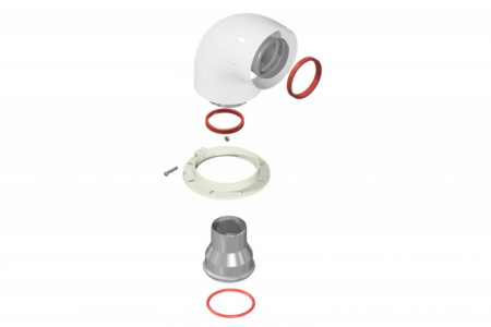 А-012-2 Колено подключения 90 (60/100) protherm,Bosh,Navien,Buderus, Navien De-Lux